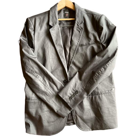 GUESS mens xl black blazer in EUC - Picture 4 of 9